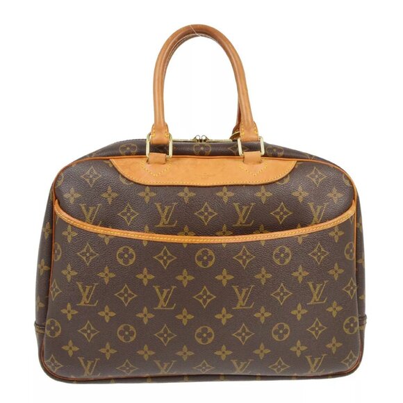 Auth Louis Vuitton MONOGRAM DEAUVILLE BOWLING VANITY HANDBAG - Picture 1 of 9